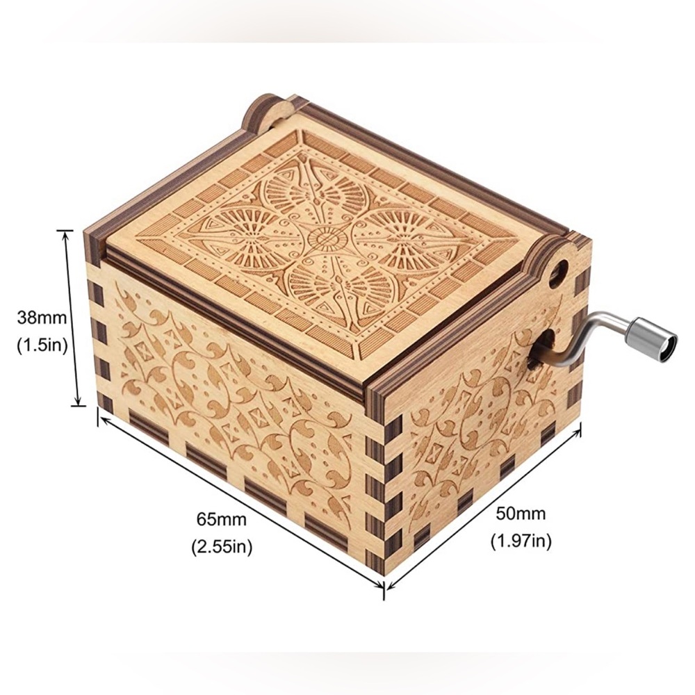 NWT You are My Sunshine Wood Music Boxes,Laser Engraved Vintage Wooden - Picture 4 of 7